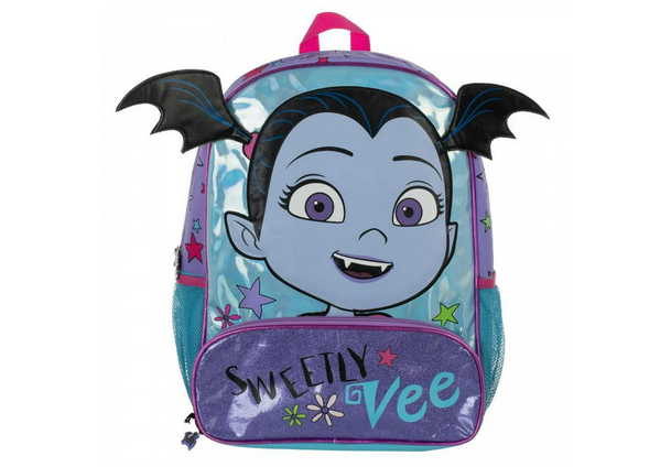 Vampirella Male 16'' 3D School Backpack, Purple