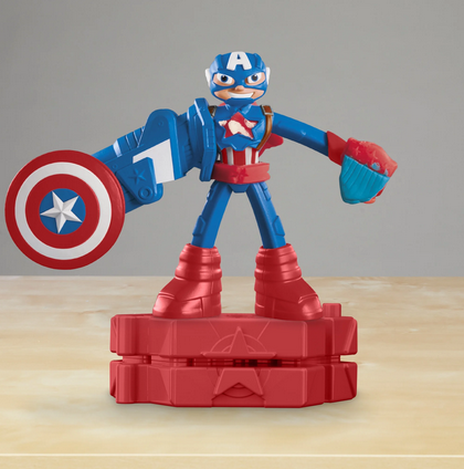 Play-Doh Marvel Captain America Stamping Shield Action Figure Super Hero Toy for Kids 4+